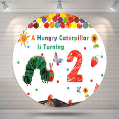 Lofaris Hungry Caterpillar Butterfly Round 2Nd Birthday Backdrop