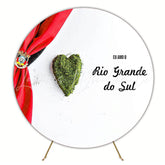 I Love Rio Grande do Sul Round Backdrop for Regional Celebration