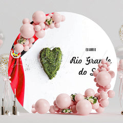 I Love Rio Grande do Sul Round Backdrop for Regional Celebration