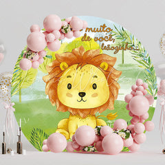 I Love You Little Lion Round Backdrop for Valentine¡¯s Day