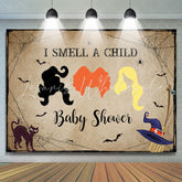 Lofaris I Smell A Child Halloween Theme Baby Shower Backdrop