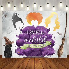 Lofaris I Smell A Child Magical Cat Baby Shower Backdrop