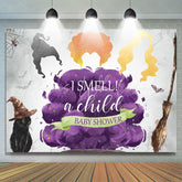 Lofaris I Smell A Child Magical Cat Baby Shower Backdrop