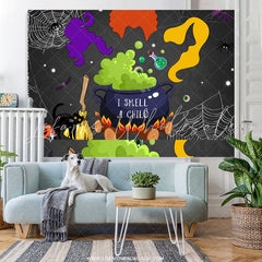 Lofaris I Smell Children Witches Magic Backdrop For Baby Shower