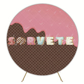 Ice Cream Round Backdrop for Sweet Treats Celebration