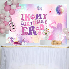 In My Birthday Era Disco Music Themed Party Decorations Backdrop