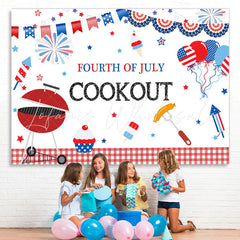 Lofaris Independence Day Cookout Bbq Party Banner Backdrop