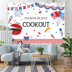 Lofaris Independence Day Cookout Bbq Party Banner Backdrop