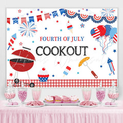 Lofaris Independence Day Cookout Bbq Party Banner Backdrop