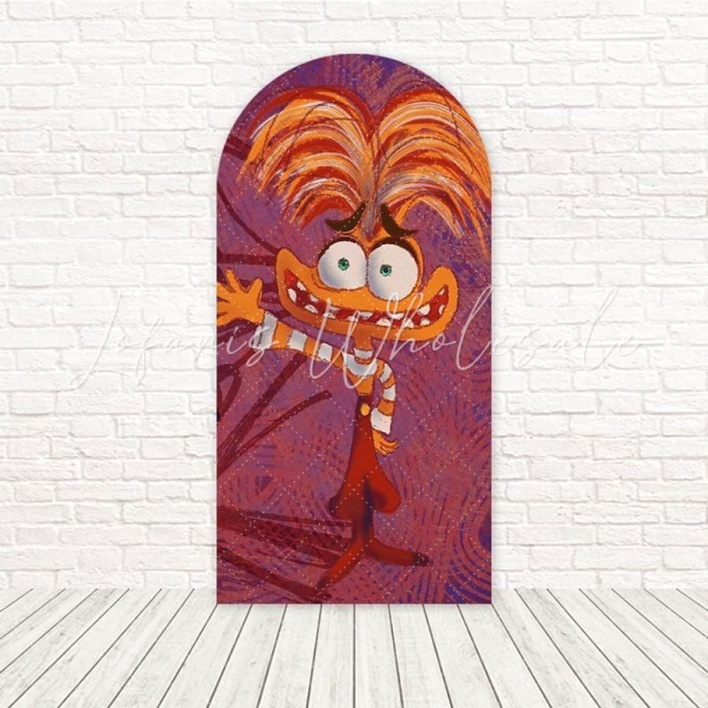 Inside Out 2 Anxiety Purple Feeling Arch Backdrop For Inside Out Theme