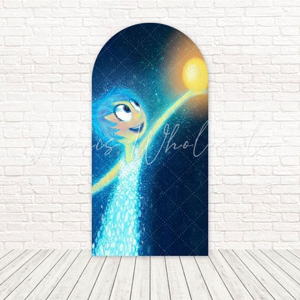 Inside Out 2 Joy Yellow Happy Glow Arch Backdrop For Kids Movie Party