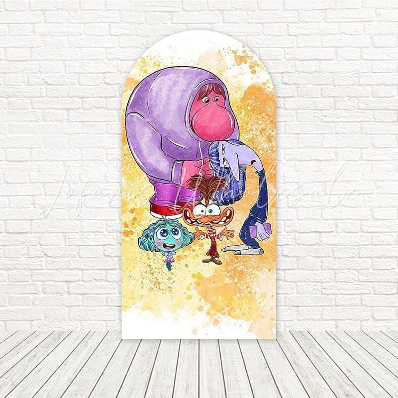 Inside Out Funny Characters Arch Backdrop For Animated Movie Event