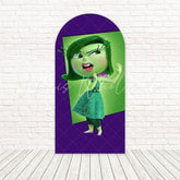 Inside Out Green Disgust Fun Arch Backdrop For Movie-Themed Parties