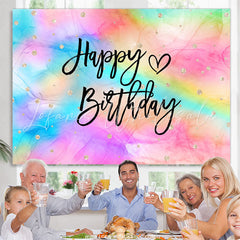 Lofaris Iridescent Dots Birthday Party Backdrop For Girl