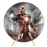 Iron Man Avengers Hero Round Backdrop For Superhero Celebrations