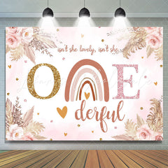 Lofaris Isnt She Onederful Rainbow Theme Happy Birthday Backdrop