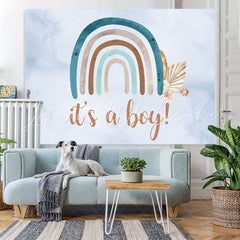 Lofaris Its A Boy Rainbow Theme Baby Shower Party Backdrop