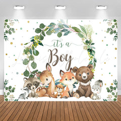 Lofaris Its A Boy Safari Plants Animals Baby Shower Backdrop