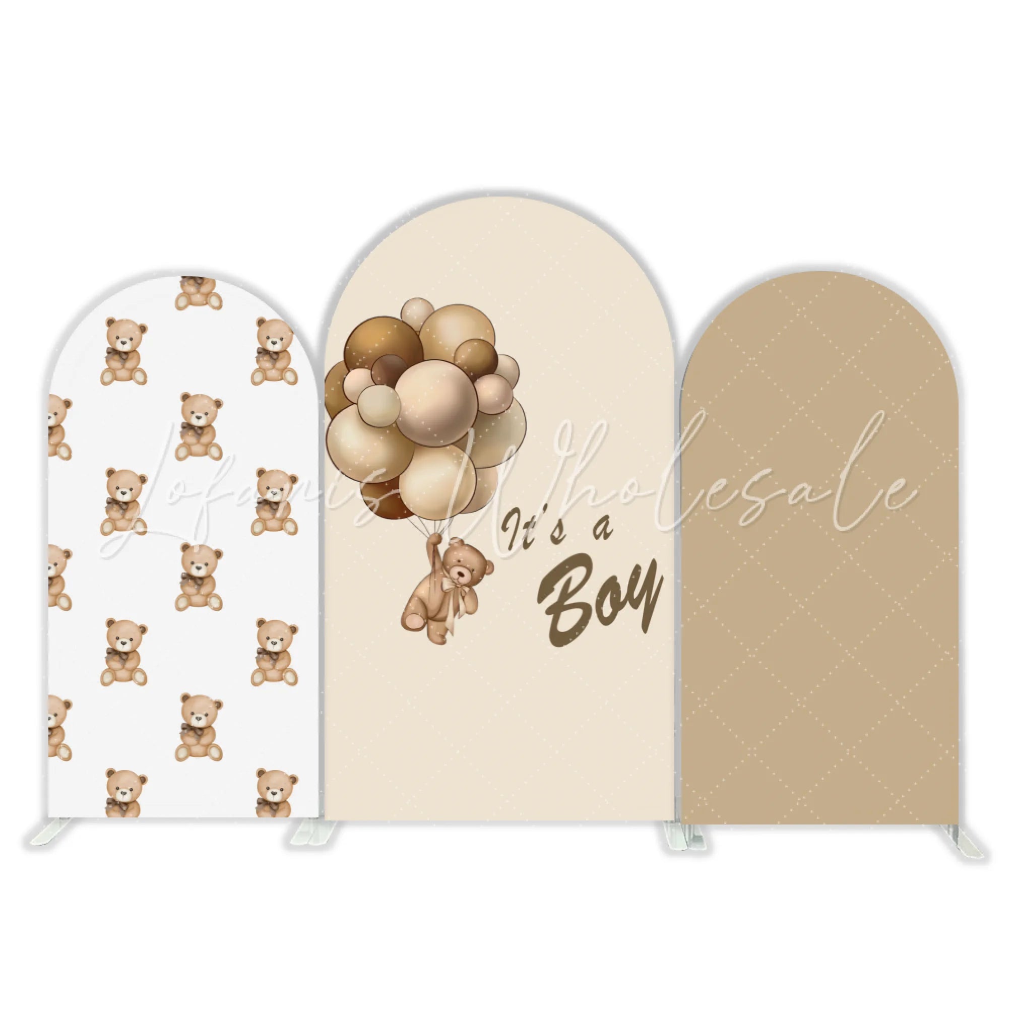 It’s A Boy Teddy Bear Birthday Party Arch Backdrop Wall Cloth Cover