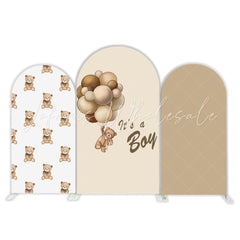 It’s A Boy Teddy Bear Birthday Party Arch Backdrop Wall Cloth Cover
