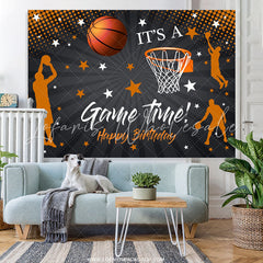 Lofaris Its A Game Time Basketball Happy Birthday Backdrop