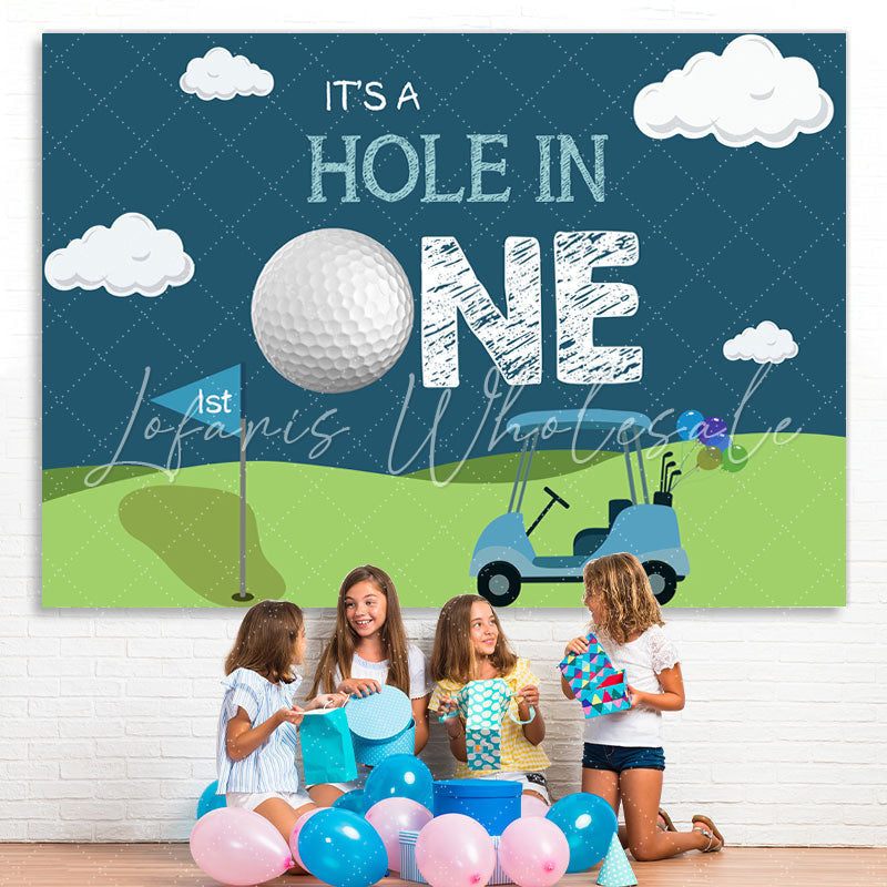 Lofaris Its A Hole in One Car Backdrop for 1st Birthday