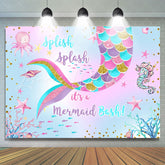 Lofaris Its A Mermaid Bash Happy Birthday Backdorp For Party