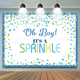 Lofaris Its A Sprinkle Blue Dots Baby Shower Backdrop