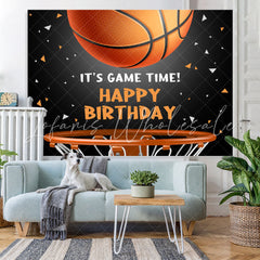 Lofaris Its Basketball Game Time Birthday Backdrop For Boy