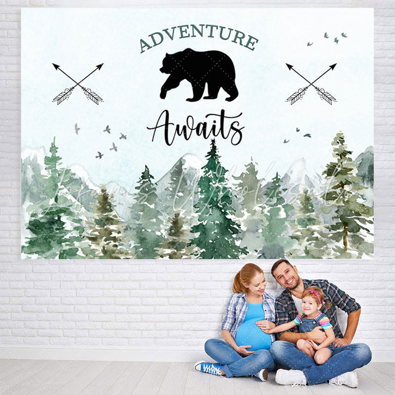 Lofaris Jungle Adventure Awaits With Bear Baby Shower Backdrop