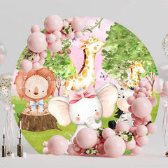 Jungle Adventure Safari Birthday Party Round Backdrop For Wild Fun