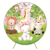 Jungle Adventure Safari Birthday Party Round Backdrop For Wild Fun