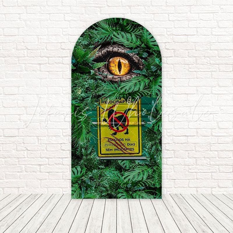 Jungle Jurassic Park Dinosaur Eye Arch Backdrop For Wild Events