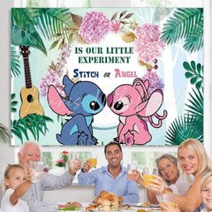 Lofaris Jungle Leaves Theme Stitch And Angel Baby Shower Backdrop