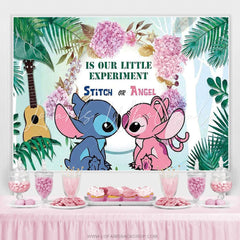 Lofaris Jungle Leaves Theme Stitch And Angel Baby Shower Backdrop