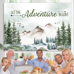 Lofaris Jungle Let The Adventure Begin Baby Shower Backdrop