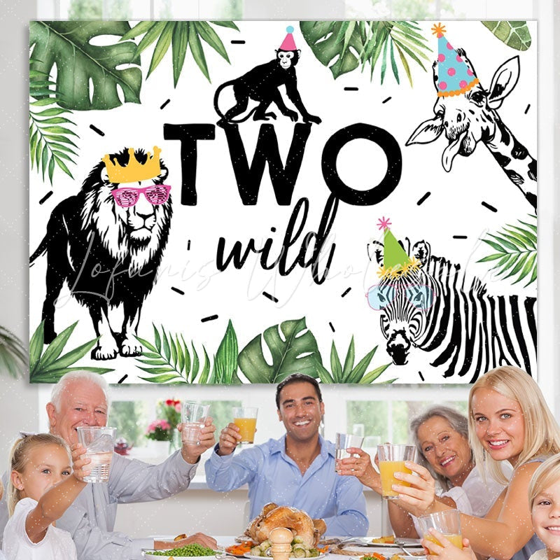 Lofaris Jungle Safari Animals Backdrpo for The second Brithday