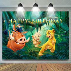 Lofaris Jungle Safari Lion Birthday Party Backdrop For Boys
