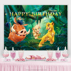 Lofaris Jungle Safari Lion Birthday Party Backdrop For Boys