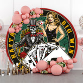 Lofaris Just Hafta Gamble Blonde Poker Casino Round Backdrop