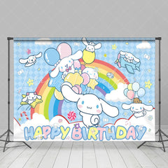 Kawaii Sanrio Big Ear Dog Happy Birthday Backdrop