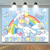 Kawaii Sanrio Big Ear Dog Happy Birthday Backdrop