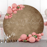 Lofaris Khaki Abstracted Texture Round Birthday Decro Backdrop