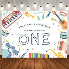 Lofaris Kick Up A Beat Join The Crew 1st Birthday Backdrop