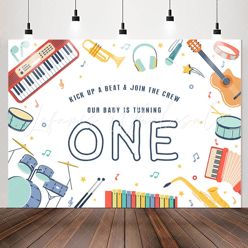Lofaris Kick Up A Beat Join The Crew 1st Birthday Backdrop