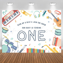 Lofaris Kick Up A Beat Join The Crew 1st Birthday Backdrop