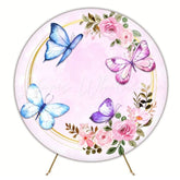 Kids Butterfly Round Backdrop For Garden Party Celebration