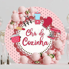 Kitchen Tea Party Round Backdrop for Elegant Event Gathering