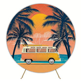 Kombi Afternoon Round Backdrop for Retro Party Celebration