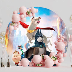 Krypto the Superdog Round Backdrop For Kids Celebration Fun